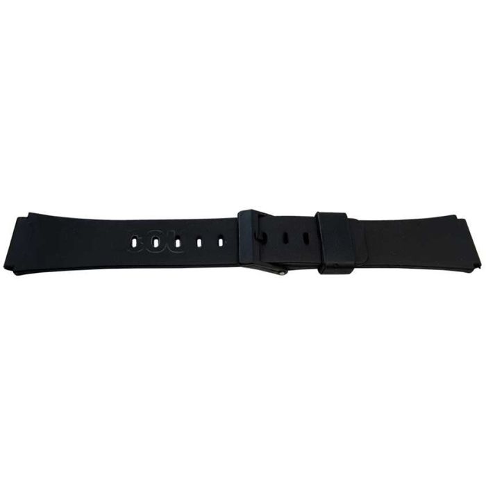 Bracelet de montre - MY-MONTRE - 18/22mm - Polyuréthane - Boucle noire - Hypoallergénique