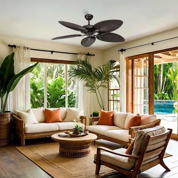 GRANADA Ventilateur de plafond sans lumière marron Ø138 - Ols Original