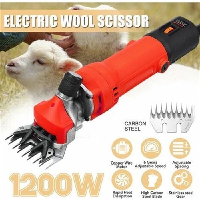Sinbide Tondeuse professionnelle à lame électrique 690 W, 6 vitesses, réglable, pour animaux, Couverture de mouton, Lamas Alp