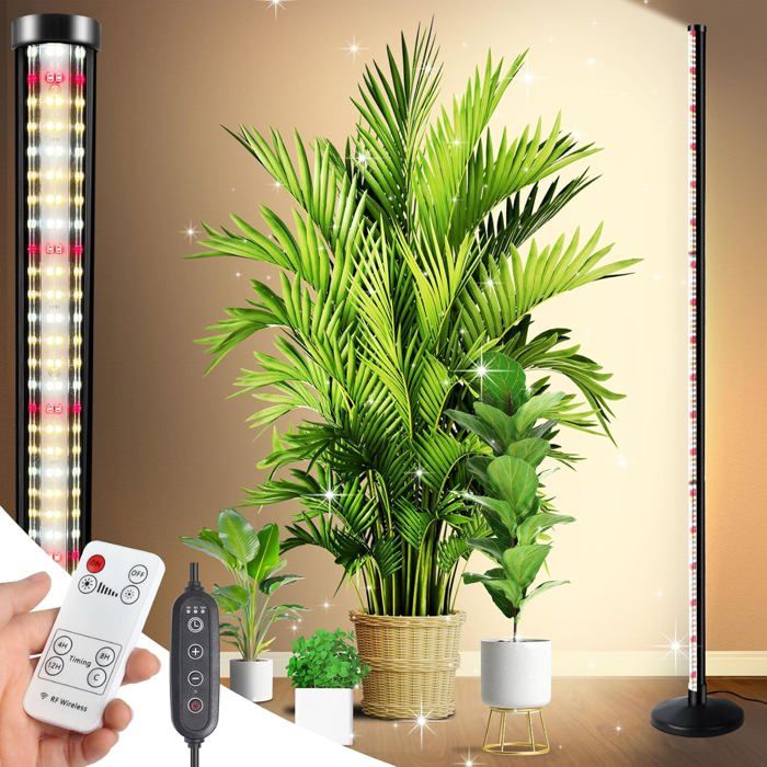KingSom Lampe de Croissance LED Hauteur Réglable 40-125cm Spectre Complet Intérieur avec Télécommande et Minuterie