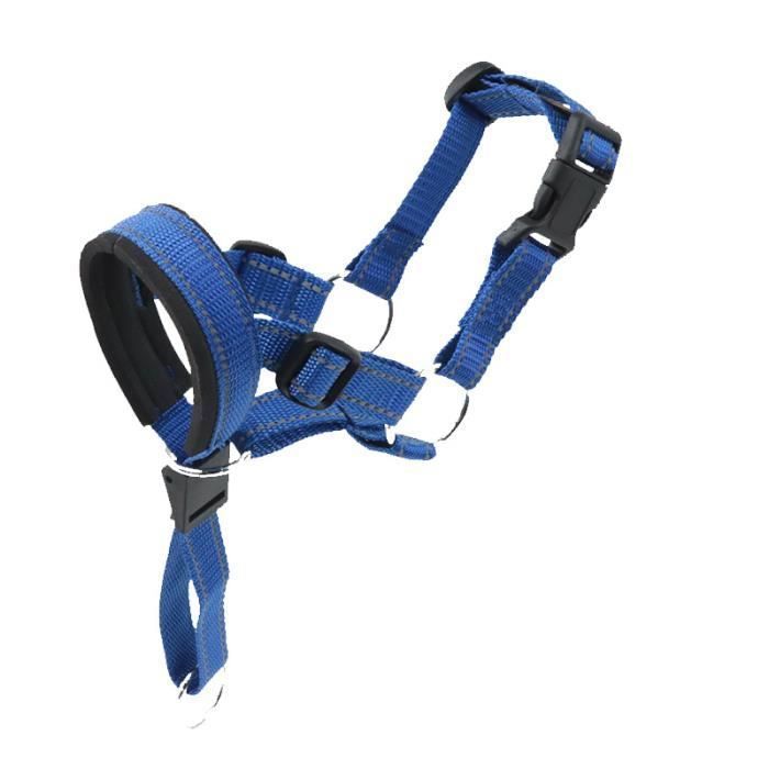 Muselière souple - - Bleu - Anti-aboiements - Taille XL - Respirante YYV