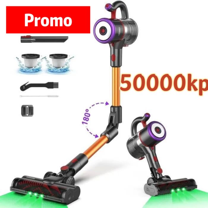 Aspirateur Balai-ONSEEN-550W-53min Autonomie - Filtration 5 Étapes-Poils dAnimauxLED verte vert ASPIRATEUR BALAI