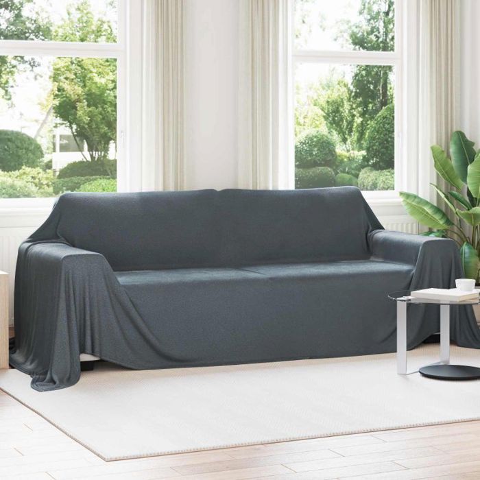 Plaid / Couverture - VIDAXL - Lot 6 pièces - Gris foncé - 350 x 270 cm - Polaire douce