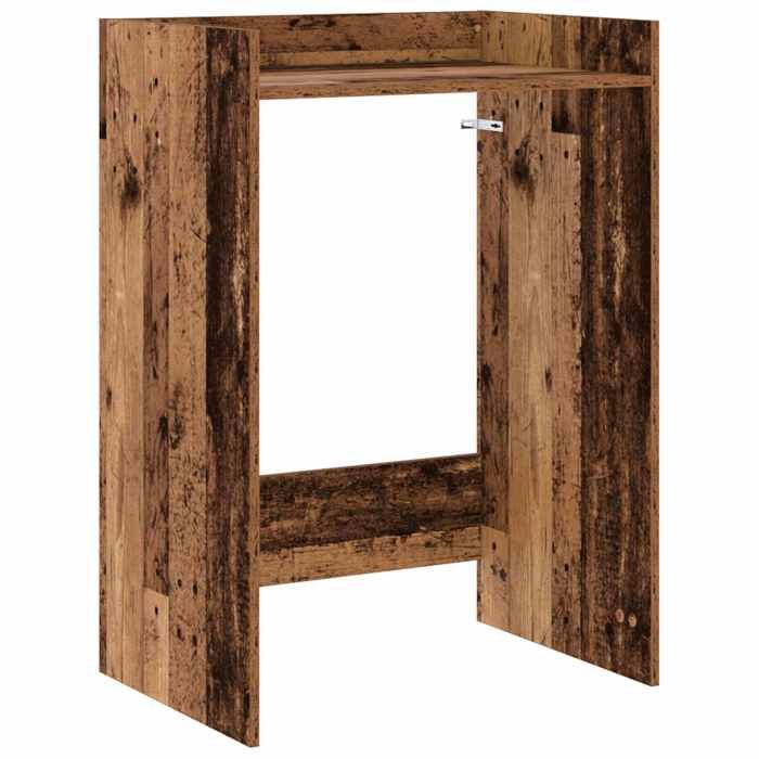 NEW 2026 Armoire pour machine à laver - 1 PC - meuble de salle de lavage - Bois ancien 675x48x97 cm L4661
