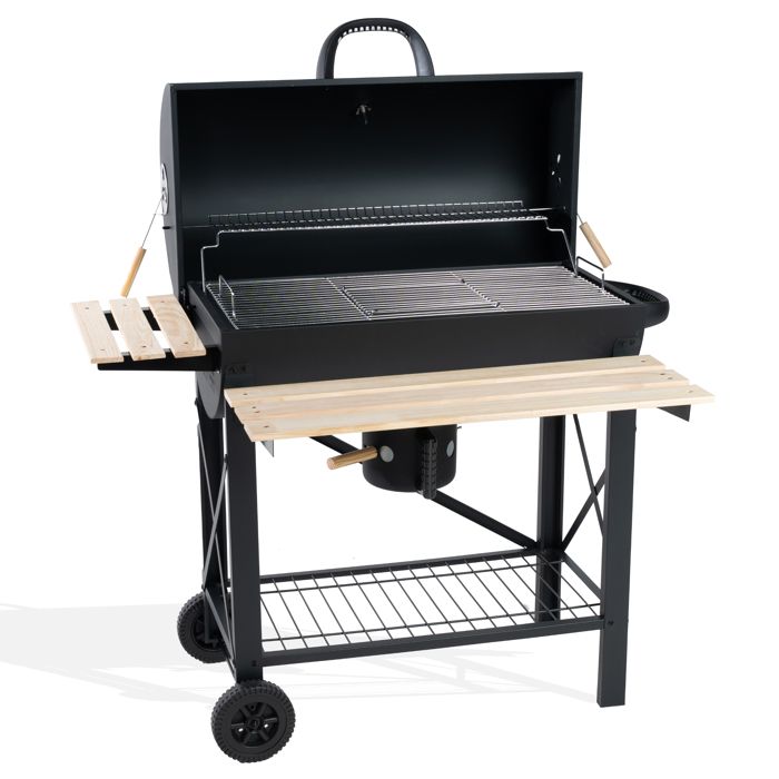 Barbecue Charbon de Bois XXL avec Couvercle Barbecue à Charbon Américain