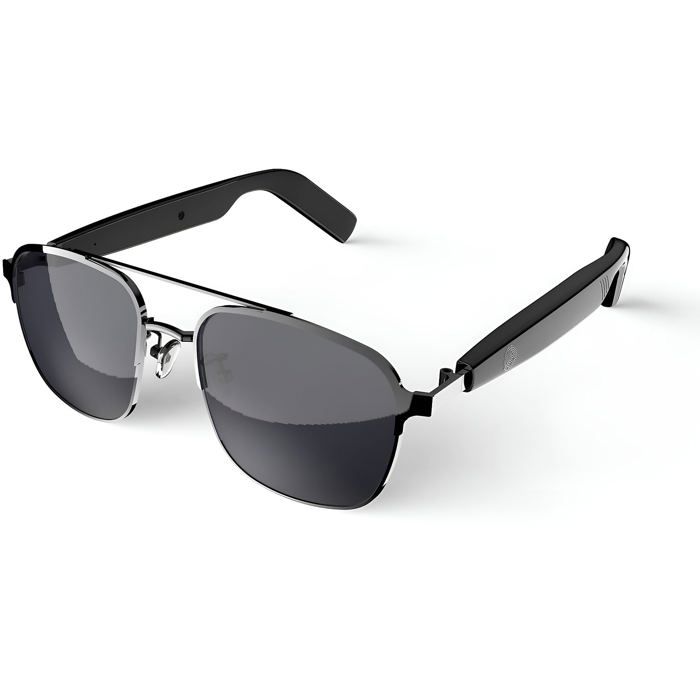 Lunettes connectées Bluetooth écran tactile appels en haute définition protection contre les UV conception ergonomique noir
