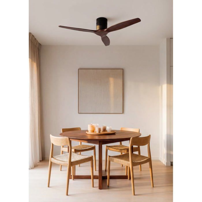 Ventilateur de plafond en bois - CREATE - Silencieux 40W - Éclairage LED 18W - 3 températures de couleur