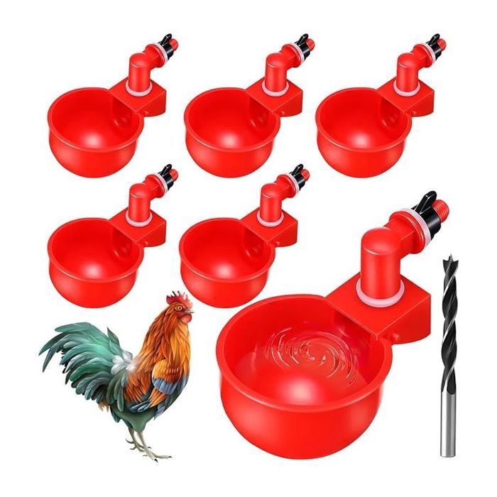 Abreuvoir poules automatique 6 pièces – pratique économique installation facile