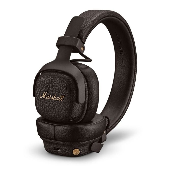 Casque audio Marshall arceau supra-aural sans fil Bluetooth Milton à réduction active de bruit Marron