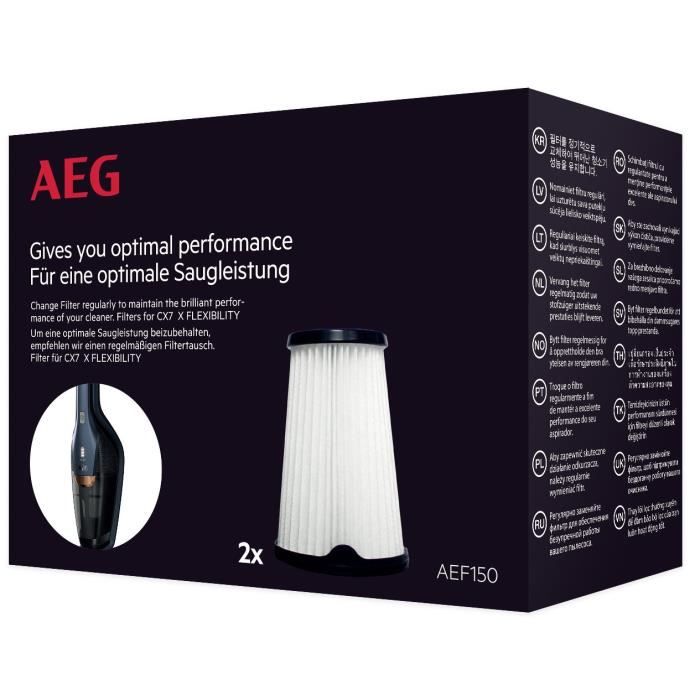 Filtre AEG AEF150 – Pack de 2 Filtres Lavables pour Aspirateur CX7 - vue 2