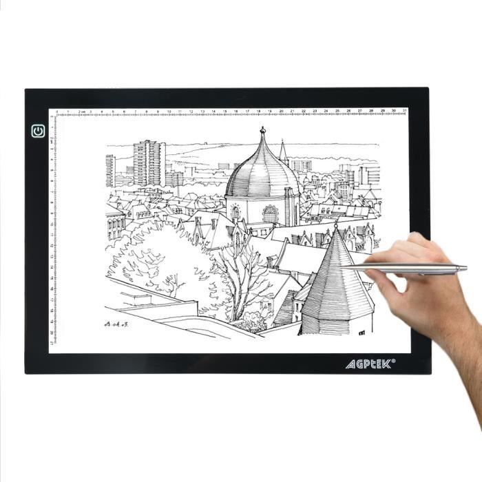 legere tablette lumineuse a4 avec luminosite reglable precise led pad ultre mince cable usb planche a dessin cdiscount beaux arts et loisirs creatifs coloriage vrille