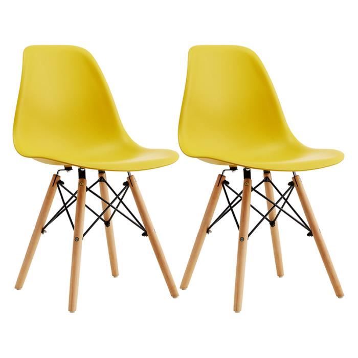 Lot de 2 chaises de salle à manger chaise meuble 106 cm bois