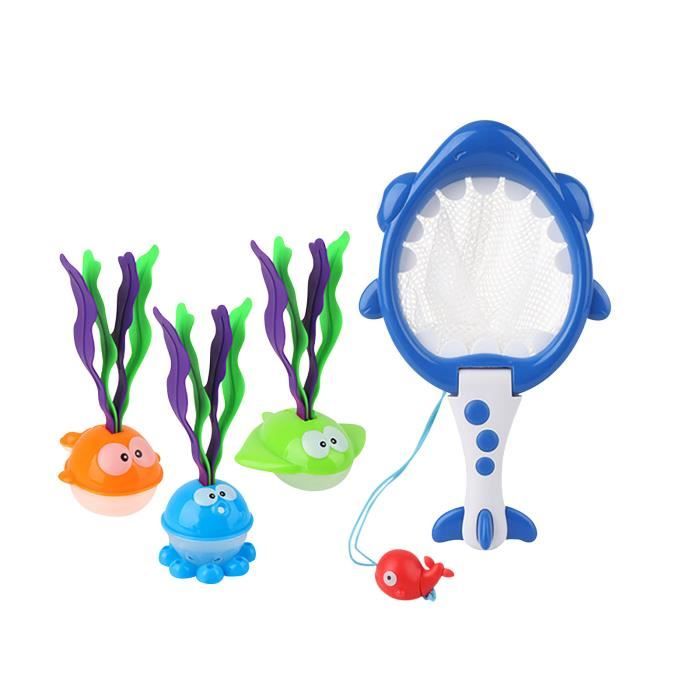 Lot De 4 Poissons Électroniques Flottants – LED Clignotante, Nageoire Mobile – Jouet De Bain Piscine – Réutilisable – Capteur Eau