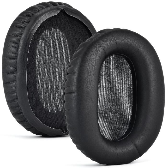 Coussinets D'oreille De Rechange Pour Casque JBL Tune 700BT/710BT/750BT Etc. - Cuir Protéiné, Mousse Mémoire De Forme - Noir