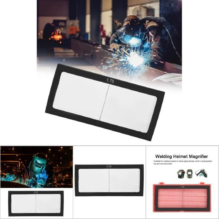 TRQWH Lot De 2 Loupes Pour Casque De Soudage 1,0/1,5/2,0/2,5/3,0 Dioptrie Protégeant Les Yeux Accessoires De Soudeur Loupe Cheater Lens (2,5 Dioptries