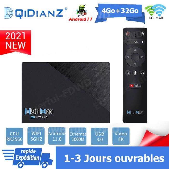 android tv box android 11 h96max 3566 smart tv box dual wifi bt 4go 32go rk3566 8k netflix google store boite multimedia box android cdiscount tv son photo