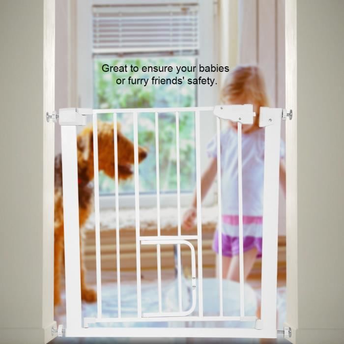 Porte De Securite Pour Bebe Reglable Et Pour Animaux De Compagnie Porte Coulissante De 75 A Cm Sans Rallonge Mad Cdiscount Animalerie