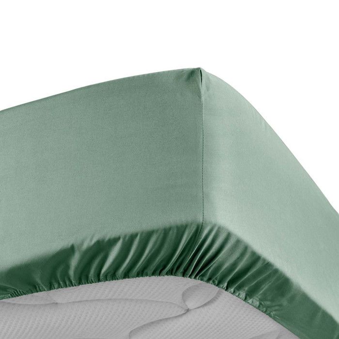 Drap Housse Percaline 180x200cm Tilleul