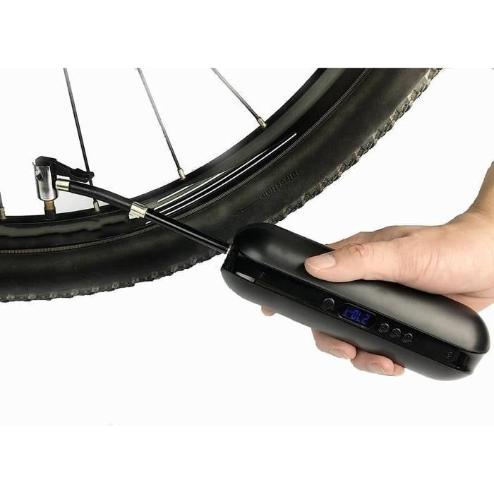 Compresseur d'air portable pour vélo - marque - modèle - haute pression -  écran antireflet - LED