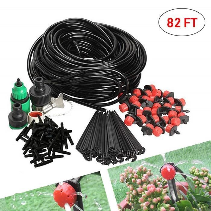 Lot De 20 Connecteurs En T Pour Irrigation Goutte à Goutte - Raccords 8/12 Mm Vers 4/7 Mm - Système D'arrosage De Jardin (noir)