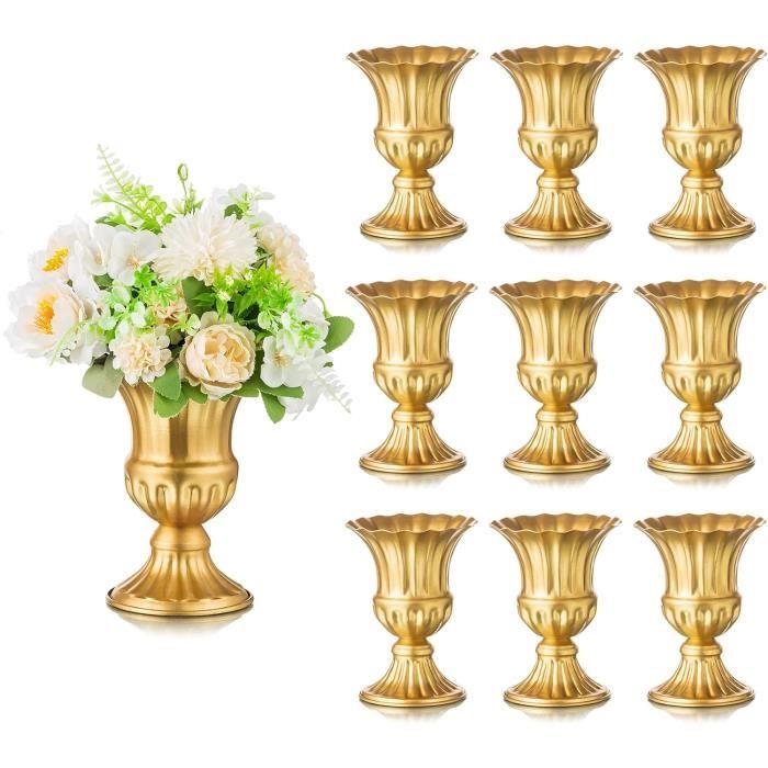 Vases à Fleurs En Tube à Essai En Verre Feuille D'or - Lot De 3 > Mariage Déco Belle Nuance