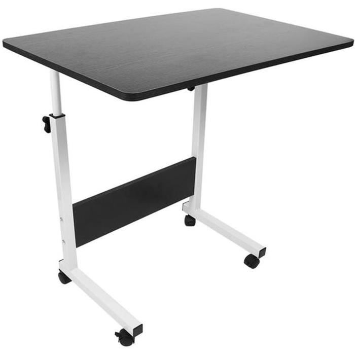 Table d'appoint mobile à plateau semi-rabattable, réglable en hauteur et en inclinaison Table d'appoint mobile à plateau semi-rabattable, réglable en hauteur et en inclinaison