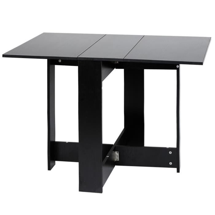 Table à manger pliante LUXS Design Noir 4-6 pers. 103x76cm