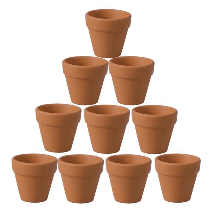 10pcs 4 5x4 Cm Petit Mini En Terre Cuite Pot En Argile Ceramique Poterie Planteur Cactus Fleur Pots Pots De Pepiniere Succulentes Achat Vente Jardiniere Bac A Fleur Mini Pots