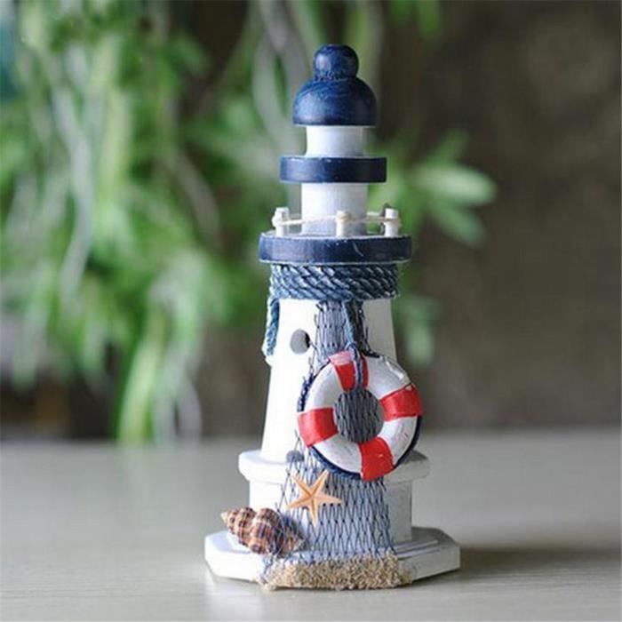 Decor Nautique En Bois Artisanat Phare Phare Starfish Shell Lifebuoy Cdiscount Maison