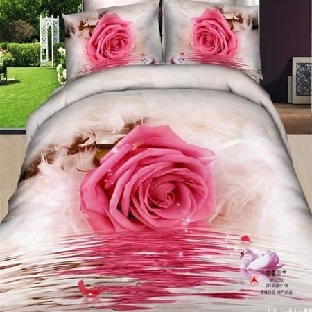 Parure Drap Housse + Drap Plat + Taie(s) – Imprimé Arbre Fleurs – Microfibre Douce Anti-Plis 40 Cm D'Allonge – 90x190cm 3 Pièces