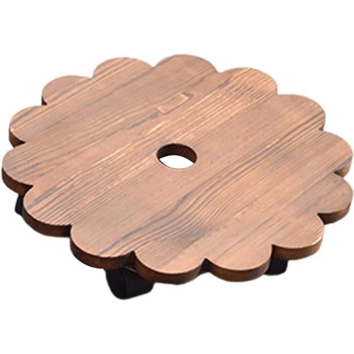 Qivine 3PCS Support Plante En Bois - Tabouret Pot De Fleur 10/8/6in - Maison Balcon Jardin
