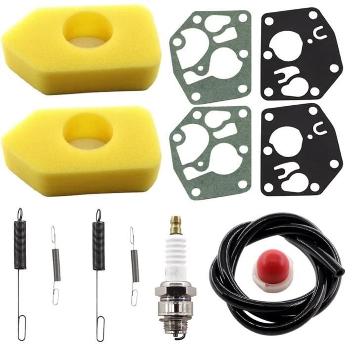 Kit Entretien Moteur Moritale : Filtre à Air, Bougie L7T & 2 Ressorts Pour Briggs & Stratton Classic Sprint 698369 691859 692211 - Série 450-675