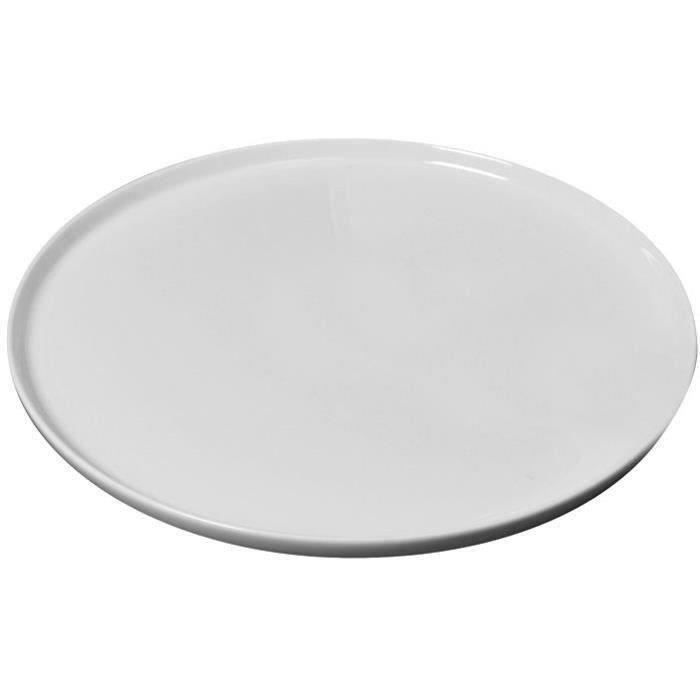 Plat à tarte D : 31cm porcelaine - blanc - Cdiscount Maison