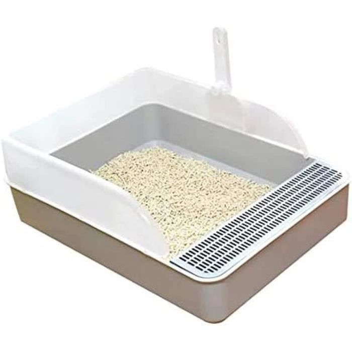 Bac A Litiere Pour Chat Facile A Nettoyer Toilette Semi Fermee Pour Chat Grand Bassin Carre Pour Garder Toutes Les Boites Bie L577 Cdiscount