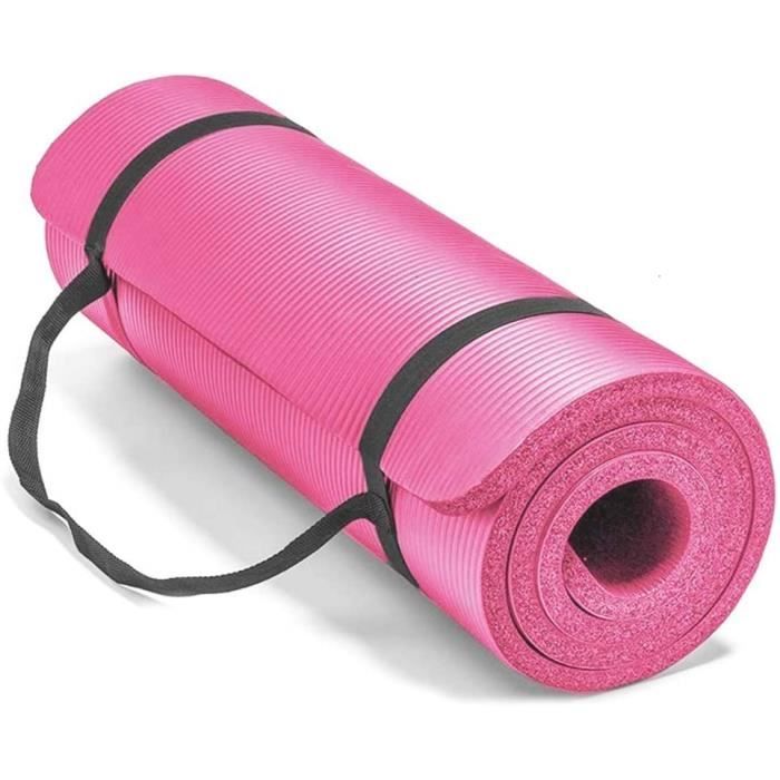 Tapis de Yoga Extra épais 2 cm, Tapis d'exercice Anti-déchirure, Coussin  Pilates antidérapant, 180 x 60 cm, Rose, avec Serviet[123] - Cdiscount Sport