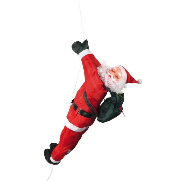 Personnage De Noel Pere Noel Grimpeur Rouge En Plastique 90cm Achat Vente Personnages Et Animaux Cdiscount