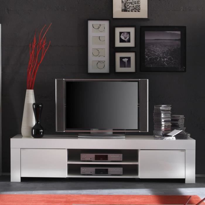 Meuble Tv Suspendu Blanc Laqué 140 Cm Meuble Tv Blanc Laque 140 Cm Achat Vente Pas Cher