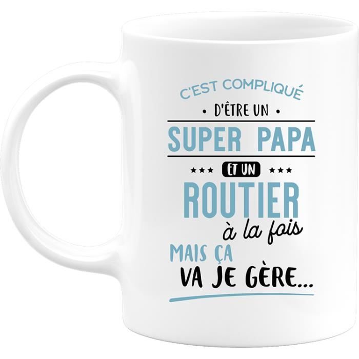 Mug blanc - Je suis routier - Super-pouvoir main image 1