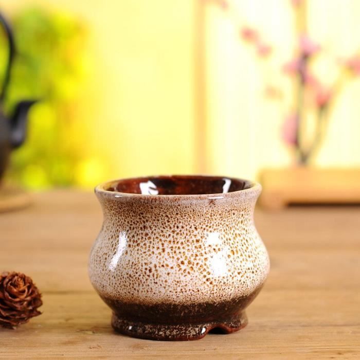 Céramique chinois Bonsai Fleur Plante Pot Bac à fleurs en récipient pour Jardin maison deco 