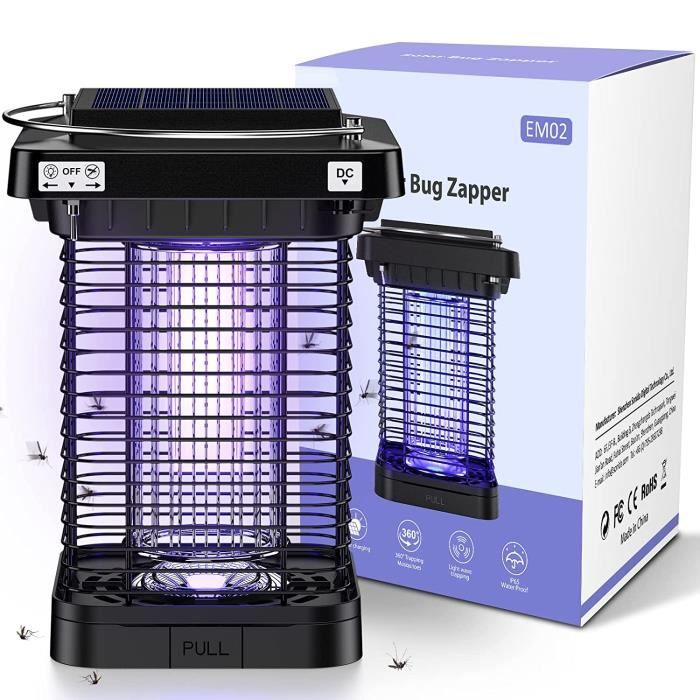 Lampe Tueuse De Moustiques UV électrique - 4 Pièces, Couverture 20 M² - Silencieuse Et Non Toxique - Pour Intérieur Maison, Bureau