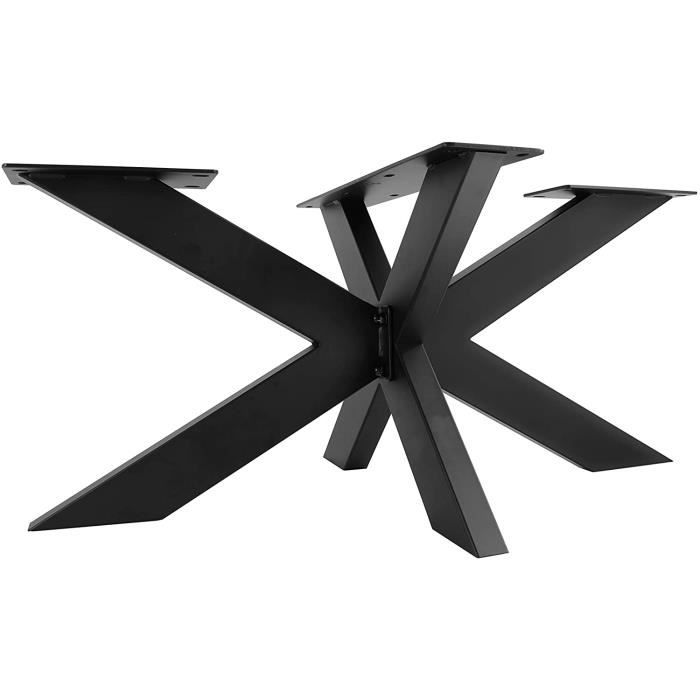Support pied de table basse SPIDER en acier noir 98x58x43 - Bc-elec