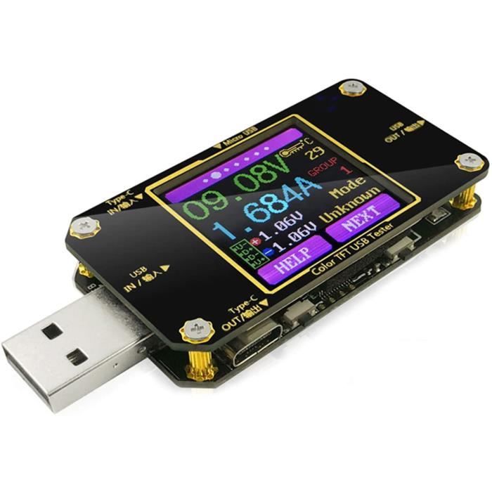 Testeur USB-C Avec écran Couleur Grand Format - Multimètre Numérique KOWSI 8992 Pour Vérifier La Puissance