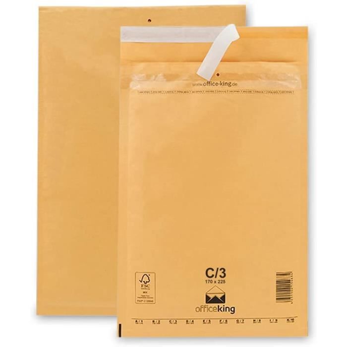 50 Enveloppes Matelassées Marron C3 taille 170 x 225 mm DIN A5 B6