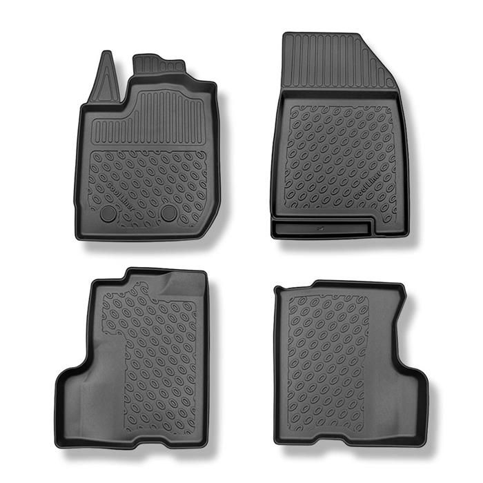 4 TAPIS SOL NISSAN QASHQAI 2014-UP TOUS MODELES MOQUETTE SUR MESURE LOGO GRIS