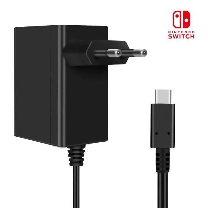 Adaptateur Secteur Nintendo Switch Chargeur de Voyage Mural Câble Type C  Pour la Console la Dock Station d'accueil et les Man T0380 - Cdiscount  Informatique