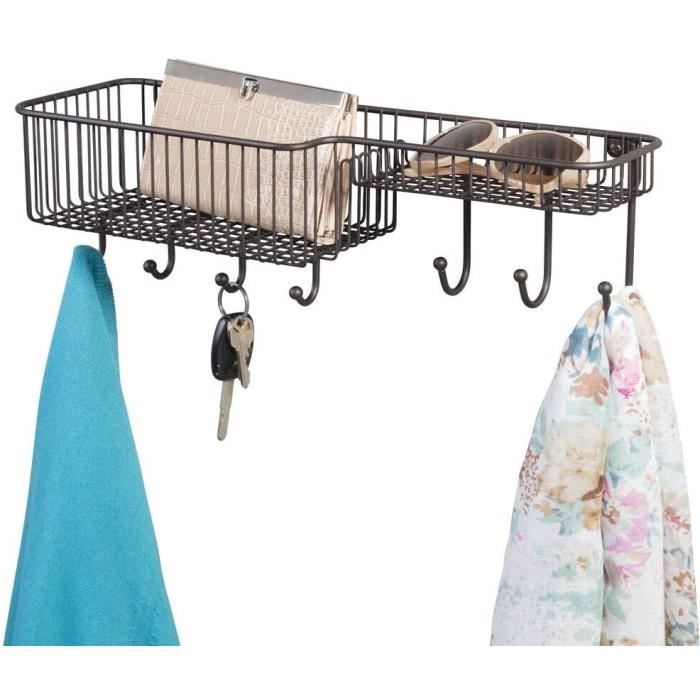 vide poche mdesign porte cles mural avec etagere a lettres rangement a courrier ideal po cdiscount maison