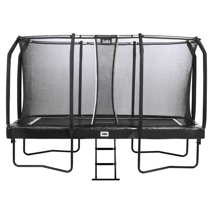Trampoline - Salta First Class - 427 x 244 cm - Noir - Filet de sécurité inclus