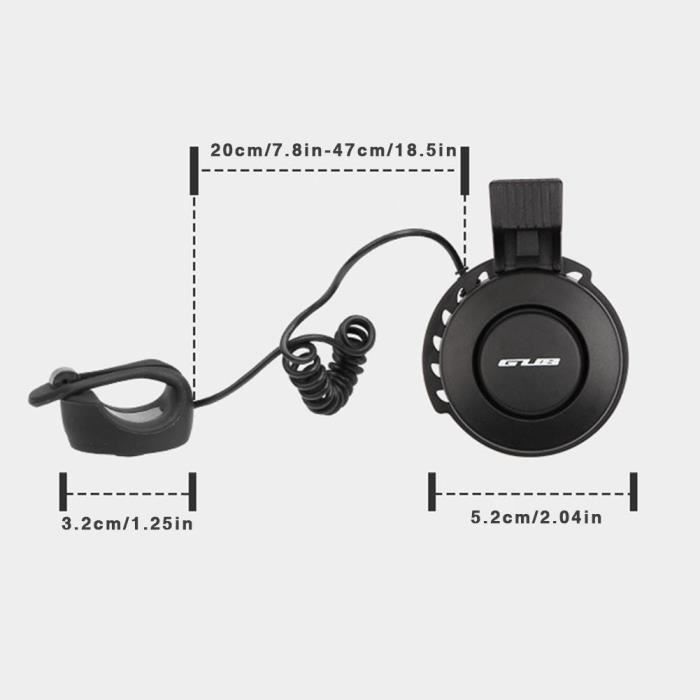Klaxon De Vélo Avec Projecteur Large Portée - IPX5 étanche, Rechargeable USB