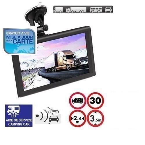 GPS POIDS LOURD CAMION ET CAMPING CAR ET BUS 2019 7 POUCES EUROPE