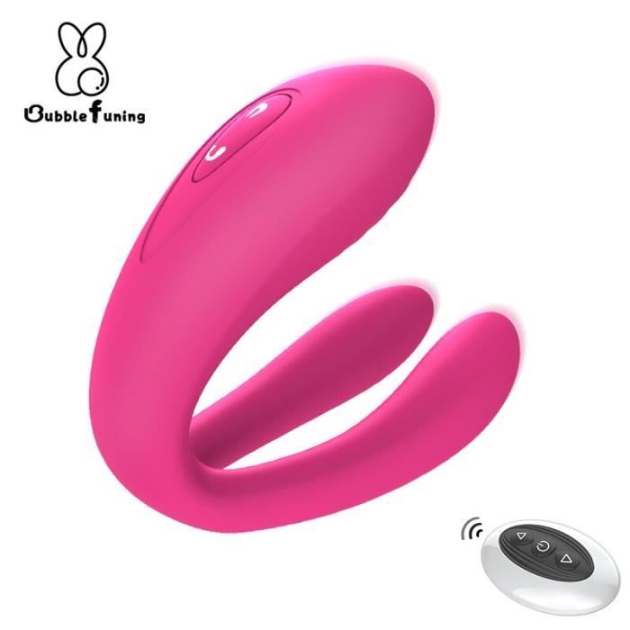 Vibromasseur - VibroSens - Triple Vagin - Télécommande sans fil -  Rechargeable - Vibrations multiples